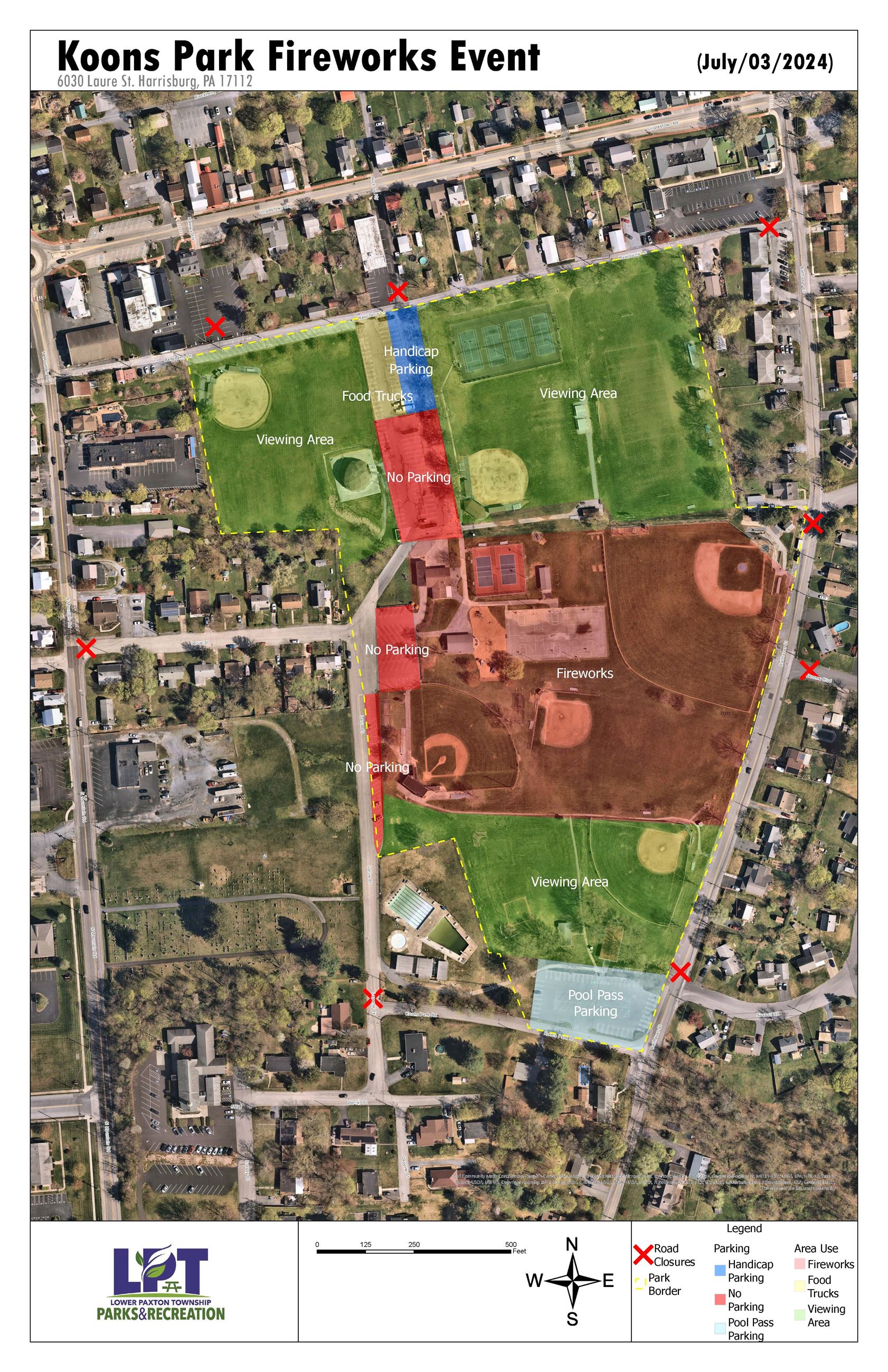 July 3 parking advisory map