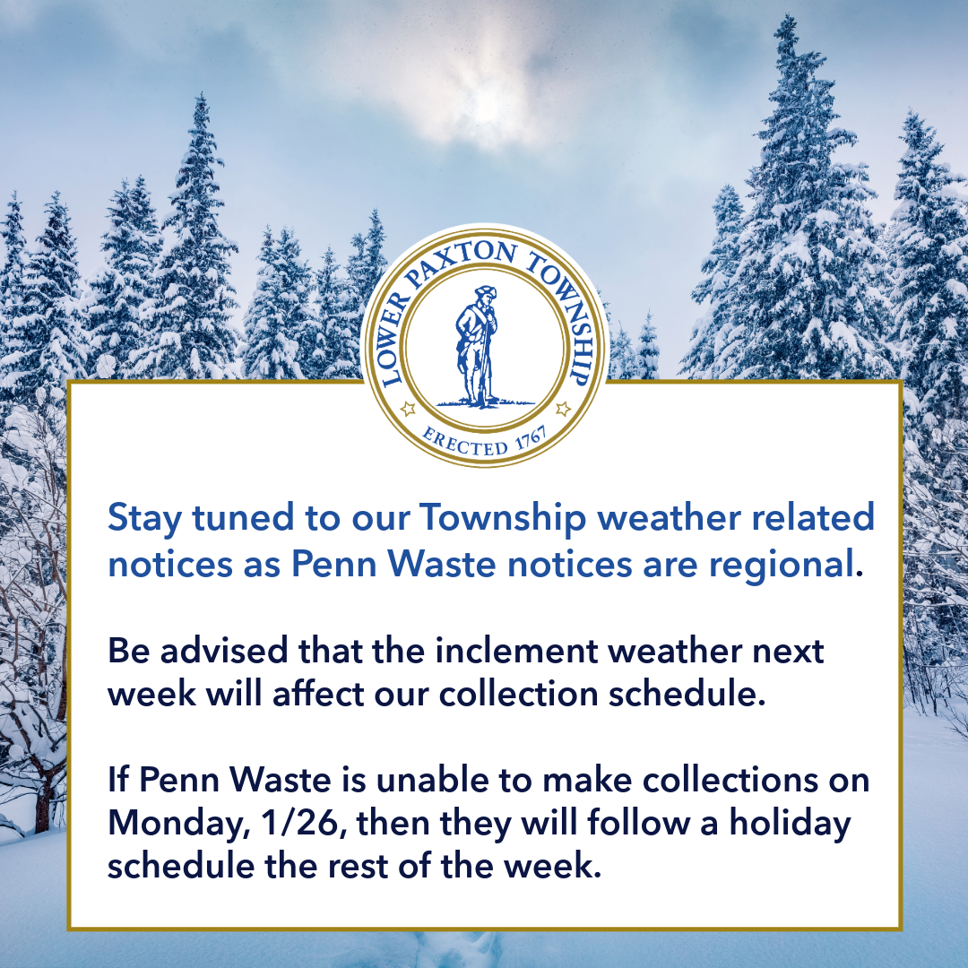 Jan 22 Penn Waste schedule notice