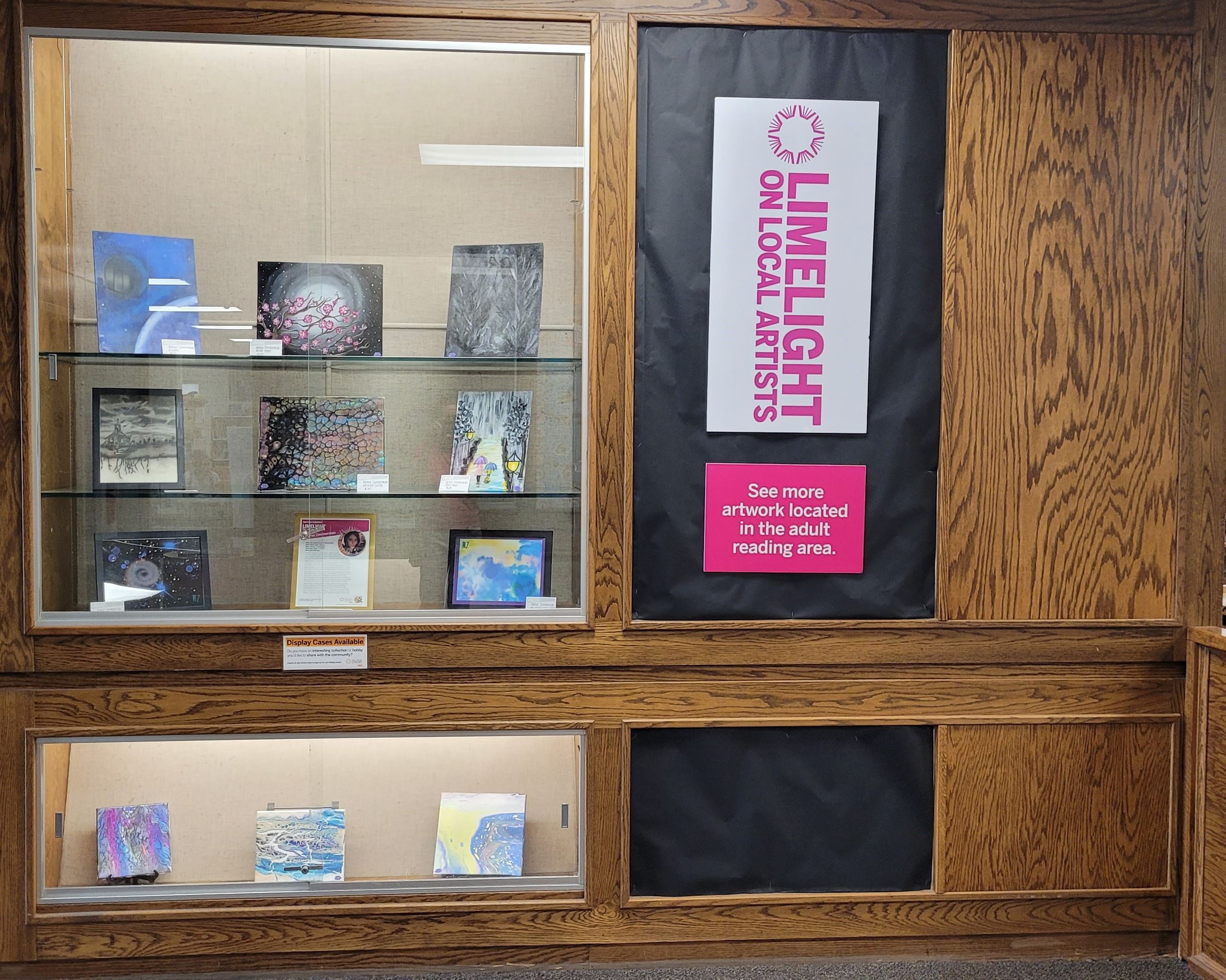 Zimmerman art in glass display